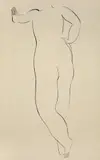 Standing Nude by Sanyu, ink on paper, sold Jun 2019