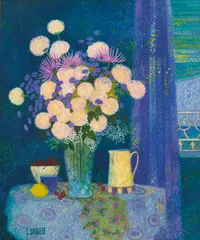 Christian Dalibert, Boules de Noël, Oil on canvas