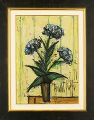 Hortensias Bleus by Bernard Buffet, 1958, Oil on canvas, sold Nov 2012