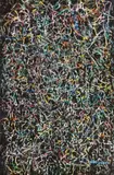 George Chann, Script Style Calligraphy, c. 1970s, Oil on canvas