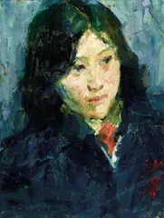 Qi Sha, Female Country Teacher, Oil on canvas