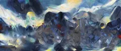 Chu Teh-chun, Force d'âme (Fortitude) (quadriptych), 2004-2005, Oil on canvas