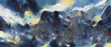 Chu Teh-chun, Force d'âme (Fortitude) (quadriptych), 2004-2005, Oil on canvas