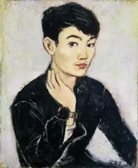 Shiy De-jinn, Self-portrait, 1951, Oil on canvas, mounted onto board