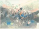 Chu Teh-chun, Abstract Halidome, 2003, Lithography, edition no. 147/150