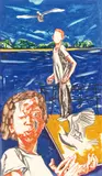 Wang Jinsong, Song of Peace, 1998, Acrylic & gouache on rice paper