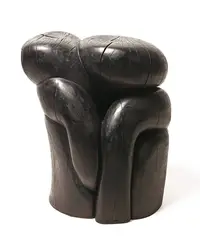 Wang Keping, Couple, 2007, Bronze with black patina, edition no. 5/8
