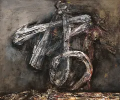 Ding Fang, Script Series, Oil on canvas