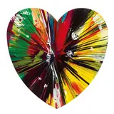 Spin Painting-Heart by Damien Hirst, 2009, Acrylic, metallic paint on paper, sold Dec 2022