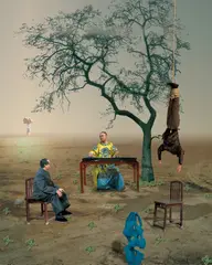 Hong Lei, I Dreamed I Hang up with Mao to Listen to Emperor Hui Zhong Playing a Chin Instrument, 2004, Digital print on photographic paper, edition no. 7/10