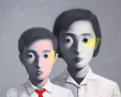 Zhang Xiaogang, Bloodline Series - Big Family, 2006, Oil on canvas