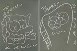 Kaws, Autograph (a set of 2), 2011;2016, Marker pen on paper