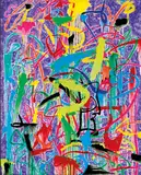 Dennis Hwang, Flower Market, 1994, Acrylic on canvas