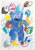 Rhys Brown, Fluff, 2023, Ink and oil pastel on paper