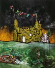 Yuichi Hirako, Green Castle, 2013, Acrylic on Canvas