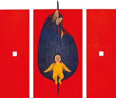 Michell Hwang, Continuation, 1982-1985, Oil on canvas, wood