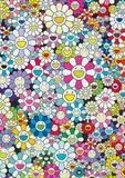 Takashi Murakami, An Homage to Monogold 1960B (Gold);
An Homage to Monopink 1960B (Pink);
An Homage to IKB 1957B (Blue);
An Homage to Yves Klein, Multicolor C (Multicolor) 
(a set of 4), 2012, Limited Print, edition no. 78/300; 49/300; 40/300; 37/300