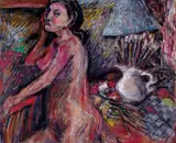 Chang Wan-chuan, Nude, Oil on carton