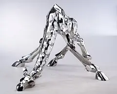 Hui Li, Giraffe – Camouflage for the Industrial Era, 2002, Stainless steel, edition no. 3/8