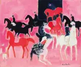 André Brasilier, Gala de Cheval, 1966, Oil on canvas