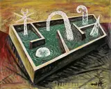 Yang Ren-ming, New Plants in the Water Pool, 1993, Oil on canvas