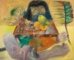 Bless by Fu Ching-Li, 1993, Oil on canvas, sold May 2012