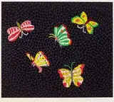 Butterfly by Yayoi Kusama, 1985, Silkscreen, ed.84/100, offered Jul 2021