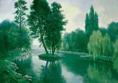 Liu Guoshu, Landscape, 2005, Oil on canvas
