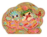 Ayako Rokkaku, Untitled, 2021, Silkscreen in 78 colors printed on natural cardboard shaped and mounted on corrugate cardboard, ed. 37/200