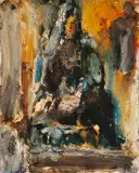 Chiou Bing-heng, Guanyin, 1972, Oil on canvas