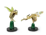 Peng Kuan-jun, Honeyed (left); Stretch (right), 2006, Bronze, glass, granite, edition no. 22/30 (Honeyed)<br />Bronze, glass, granite, edition no. 17/10 (Stretch)