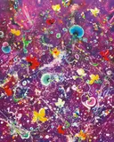 Thierry Feuz, Purple Atlas Sirocco, 2021, Lacquer, oil, acrylic and glitter on canvas