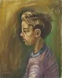 George Chann, Little Boy in Ginger Hair, Oil on canvas