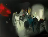 Composition No. 461 by Chu Teh-chun, 1972, Oil on paper, mounted onto canvas, sold Nov 2011