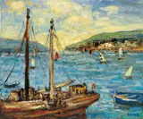 Sanlang Yang, Seascape, Oil on canvas