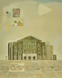 Yang Cheng-yuan, Chung Shan Hall, 1993, Mixed media on canvas