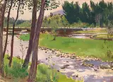 Dai Ze, Stream, 1984, Oil on paper