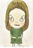 Untitled by Yoshitomo Nara, 2009, Colored pencil and crayon on paper, sold Dec 2018