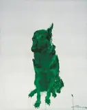 Green Dog by Zhou Chunya, 2009, Oil on canvas, sold Jun 2008