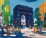 Liāu Kè-chhun, Arc de Triomphe, Paris, 1971, Oil on canvas