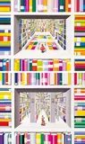 Hong Kyoung-tack, Library (polyptych), 2003, Oil on canvas