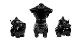 Li Chen, Dragon–Riding Bodhisattva ; Wisdom 
Bodhisattva & Fulfillment Bodhisattva 
(a set of 3), 2001, Bronze, ed.  EA1/4