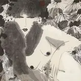 Walasse Ting, Nude with Flowers