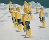 Guo Wei, Eight Men of Snow Mountain, 2005, Oil on canvas