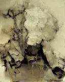Mountain Rocks by Zhou Chunya, 1998, Oil on canvas, sold Jun 2008