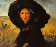 Yee Bon, Village Woman, Oil on canvas