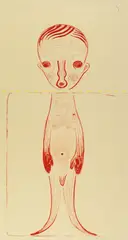 Untitled 23 by Izumi Katō, 2018, Lithograph, thread, ed. 30/36, offered Nov 2025