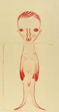 Izumi Katō, Untitled 23, 2018, Lithograph, thread, ed. 30/36
