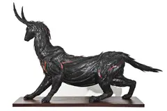 Yongho Ji, Deer 1, 2009, Used tire, steel, wood, styrofoam (unique)