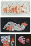 Alex Face, Playground's Border No.1; Playground's 
Border No.2; Laissez-fire No.1; Scorch (a 
set of 4)